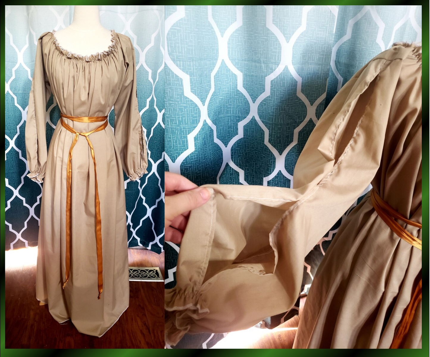 Custom Split Sleeve Chemise Dress