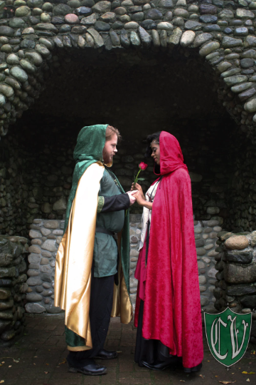 Custom Cloak in Velvet and Satin