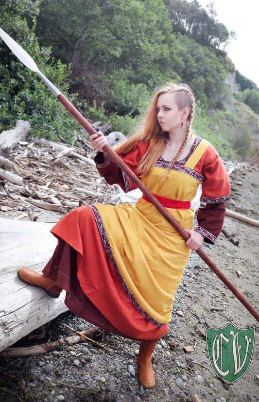 Custom Viking Apron Dress with Trim
