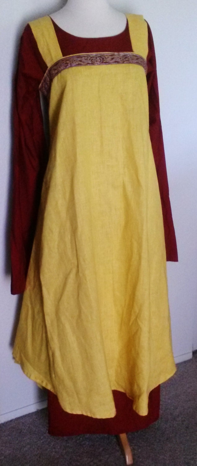 Custom Viking Apron Dress with Trim